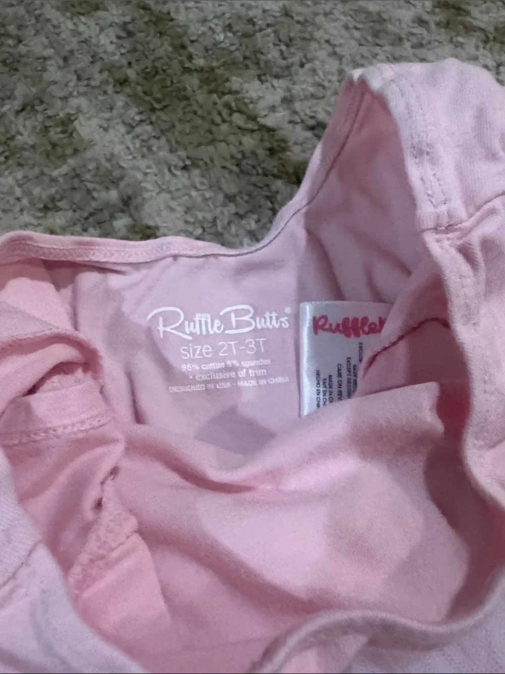 Ruffle Butts Pink and White Tulle Ballet Dress 2T-3T